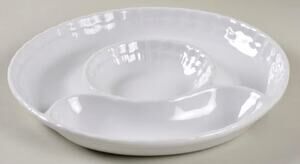 BIA Cordon Bleu White Smooth 3-Part Serving Tray Dish 9 1/4” Discontinued